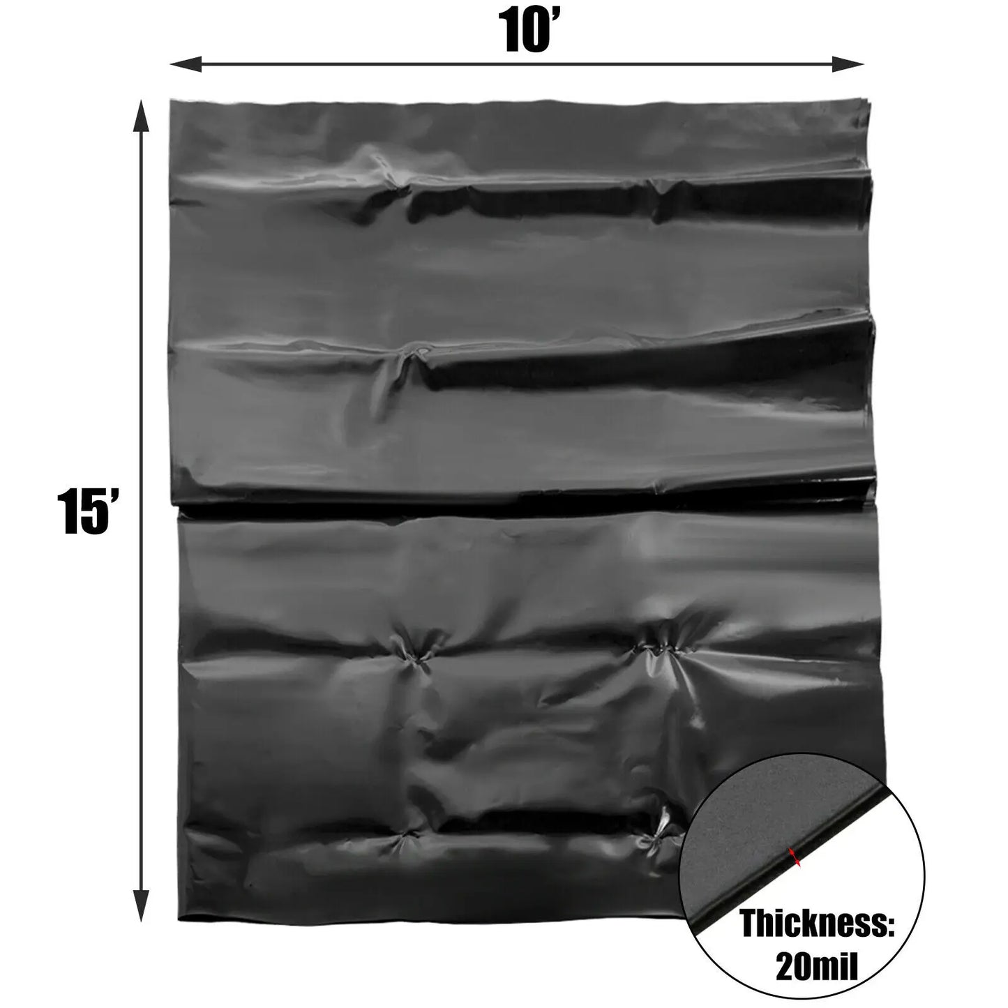 SucceBuy LLDPE Pond Liner 20 Mil For Ponds And Waterfalls