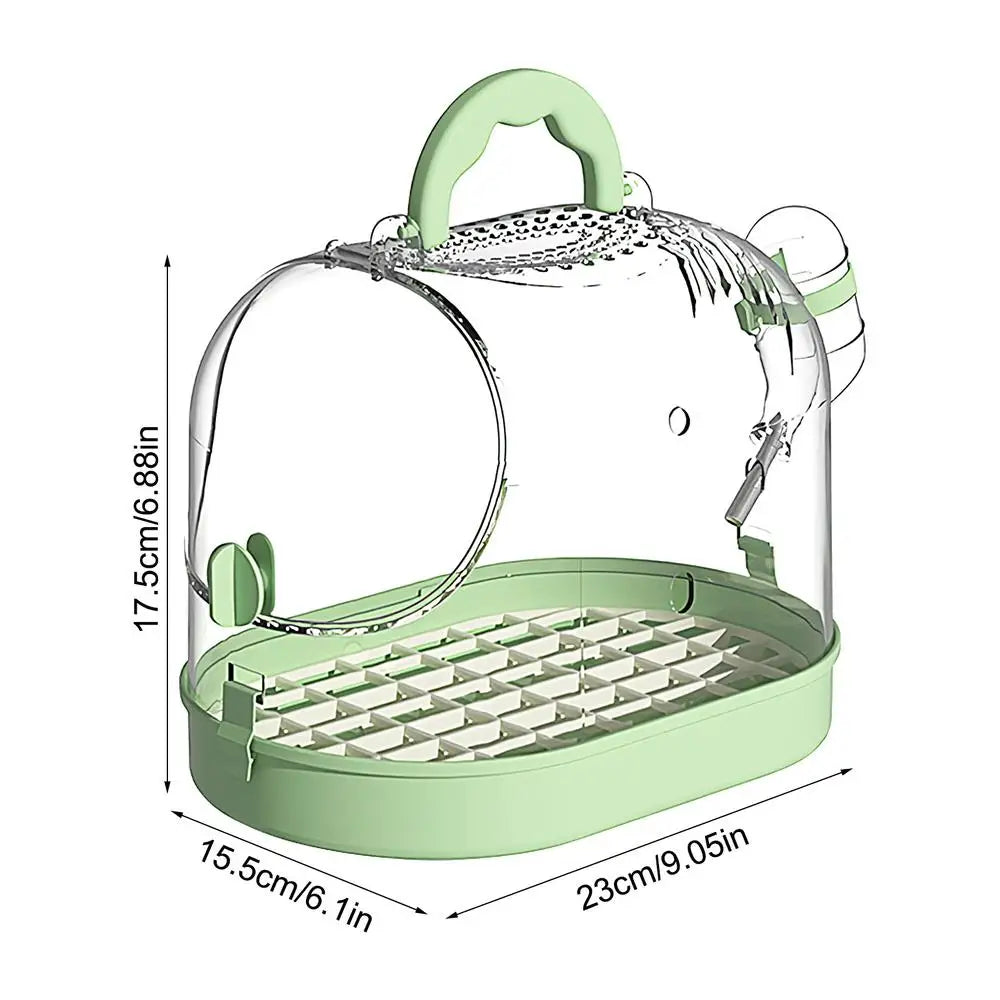 NONECN Bird Transport Cage Breathable Parrot Carrier with Escape Buckle