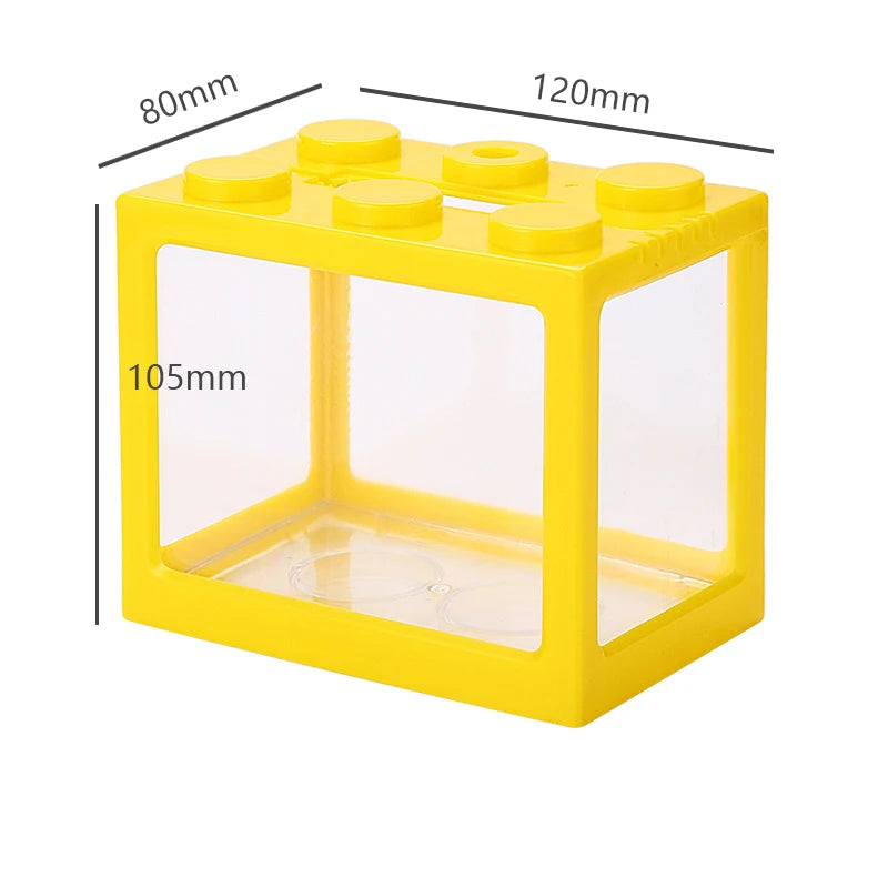 Building Blocks USB Mini Aquarium With LED Light For Desktop