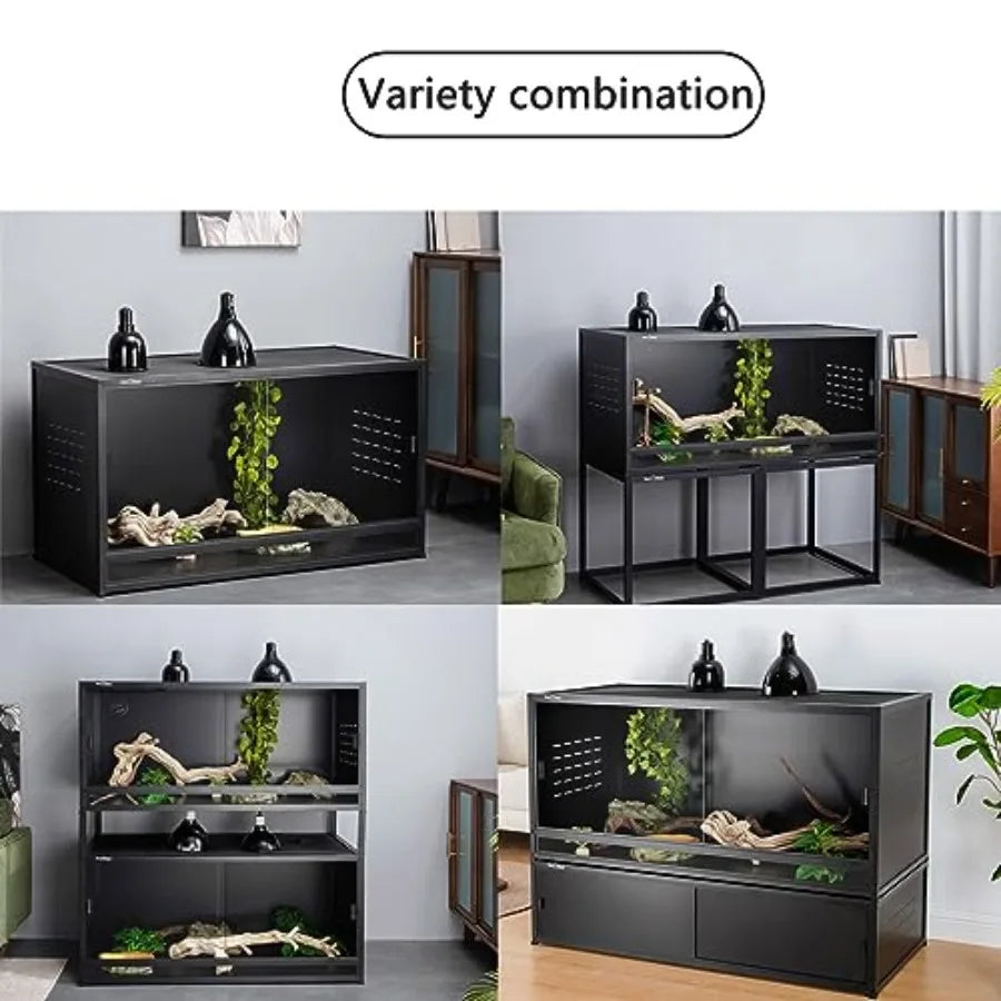 XMSJ Reptile Terrarium With Sliding Doors And Lock