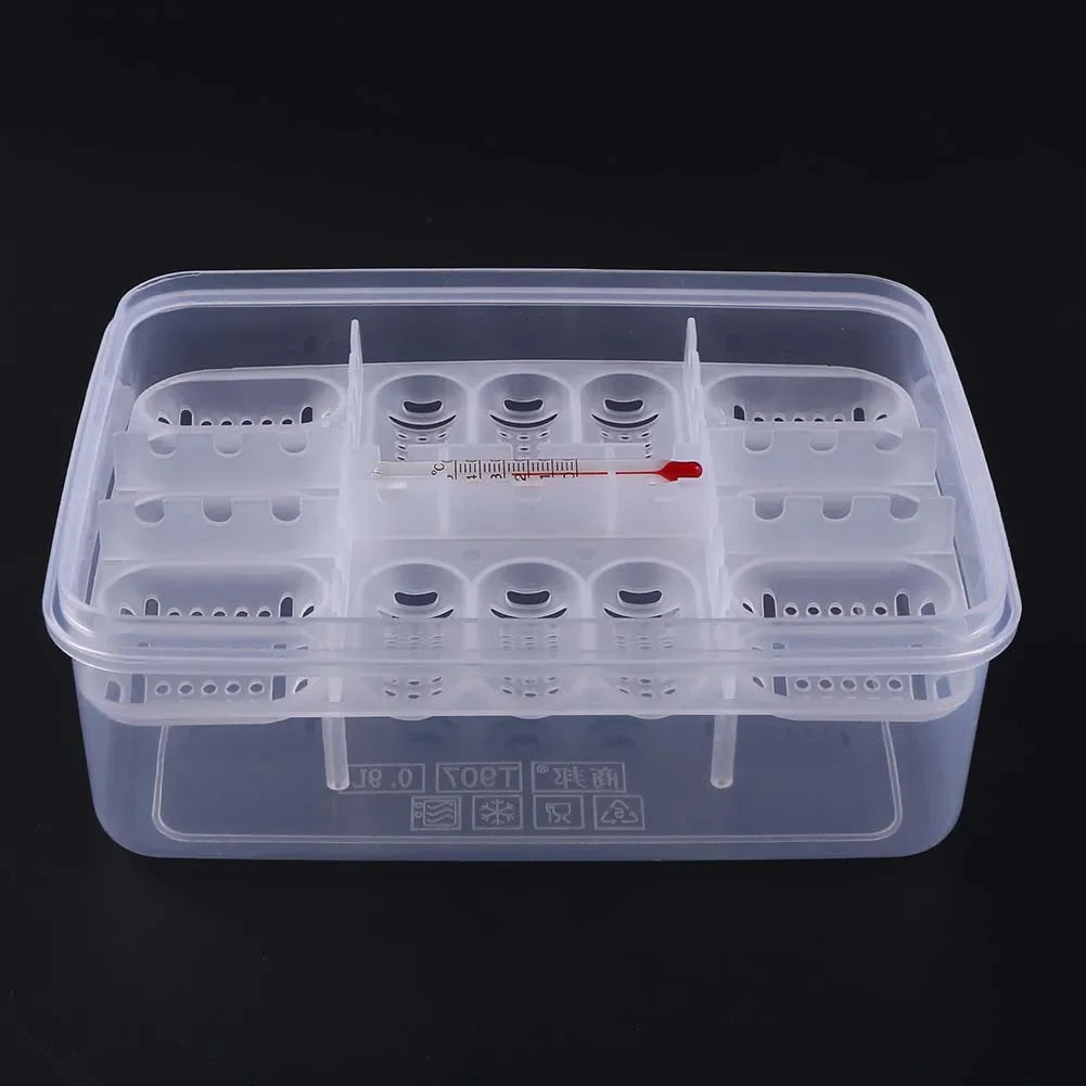 Shunmaii 16 Grids Reptile Egg Incubator Tray Hatcher Plastic Box