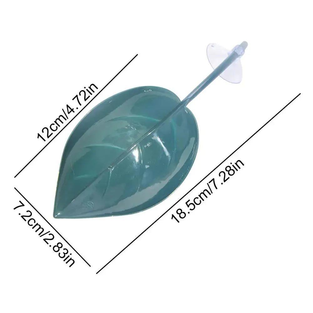 Frog Habitat Leaf Suction Cup Reptile Basking Accessory