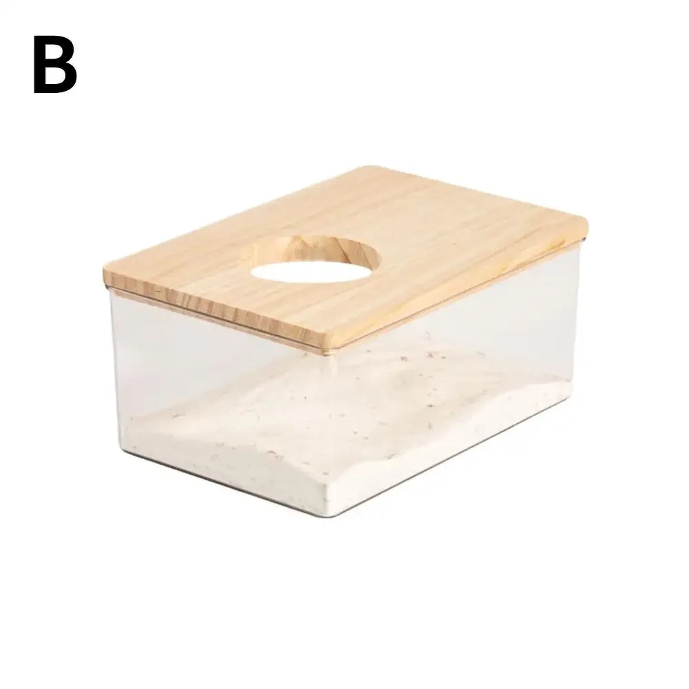 Acrylic Hamster Sand Bath Box Dual Purpose Bath Sand Basin