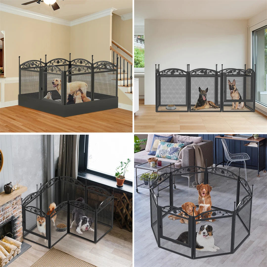 BINGOPAW Heavy Duty Dog Playpen With Waterproof Whelping Pad