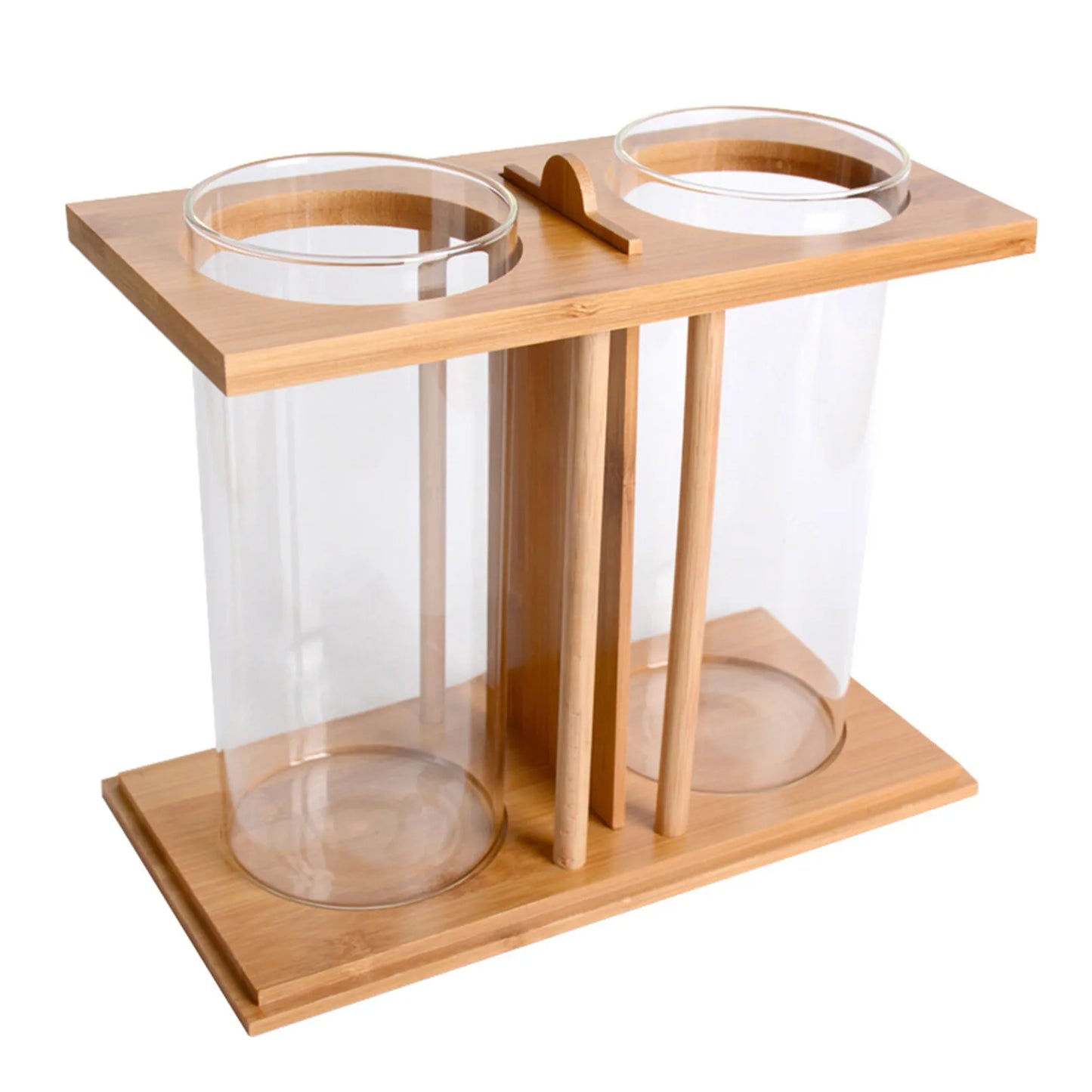 Desktop Betta Fish Tank With Dual Glass LED Lights Lids