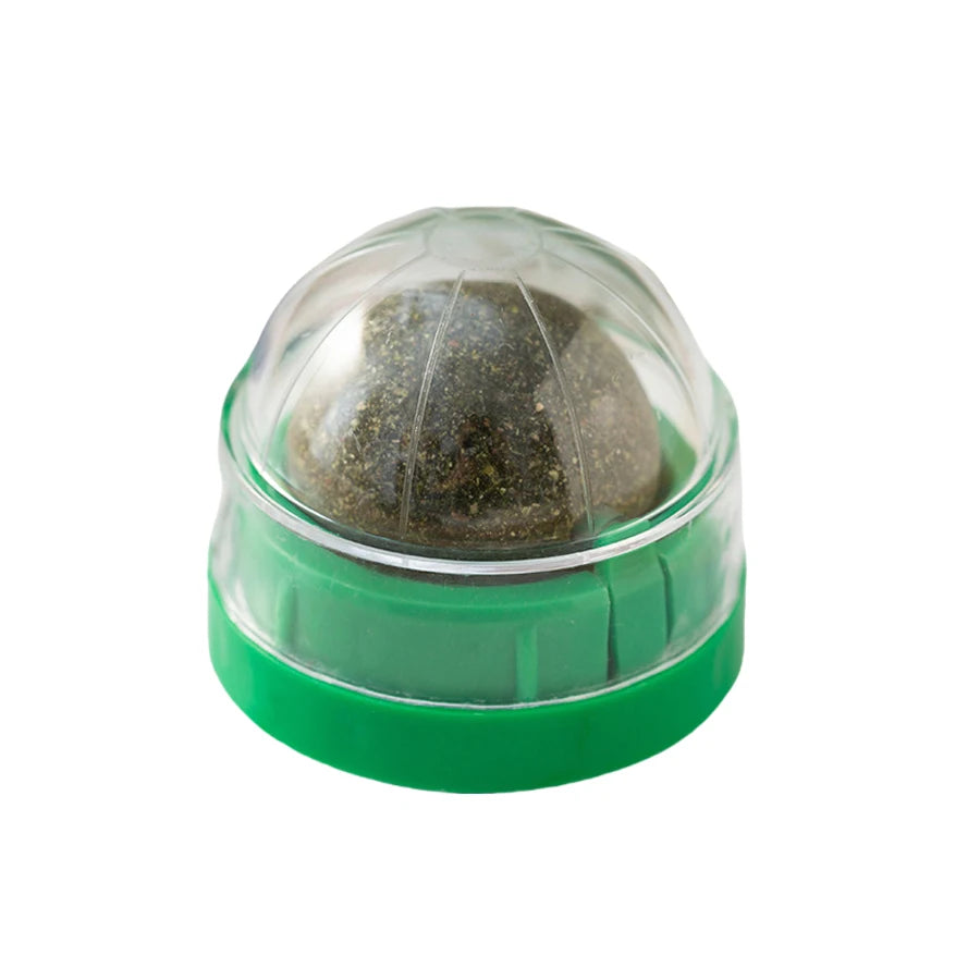 Spinning Catnip Mint Ball Cat Toy For Hairball Control