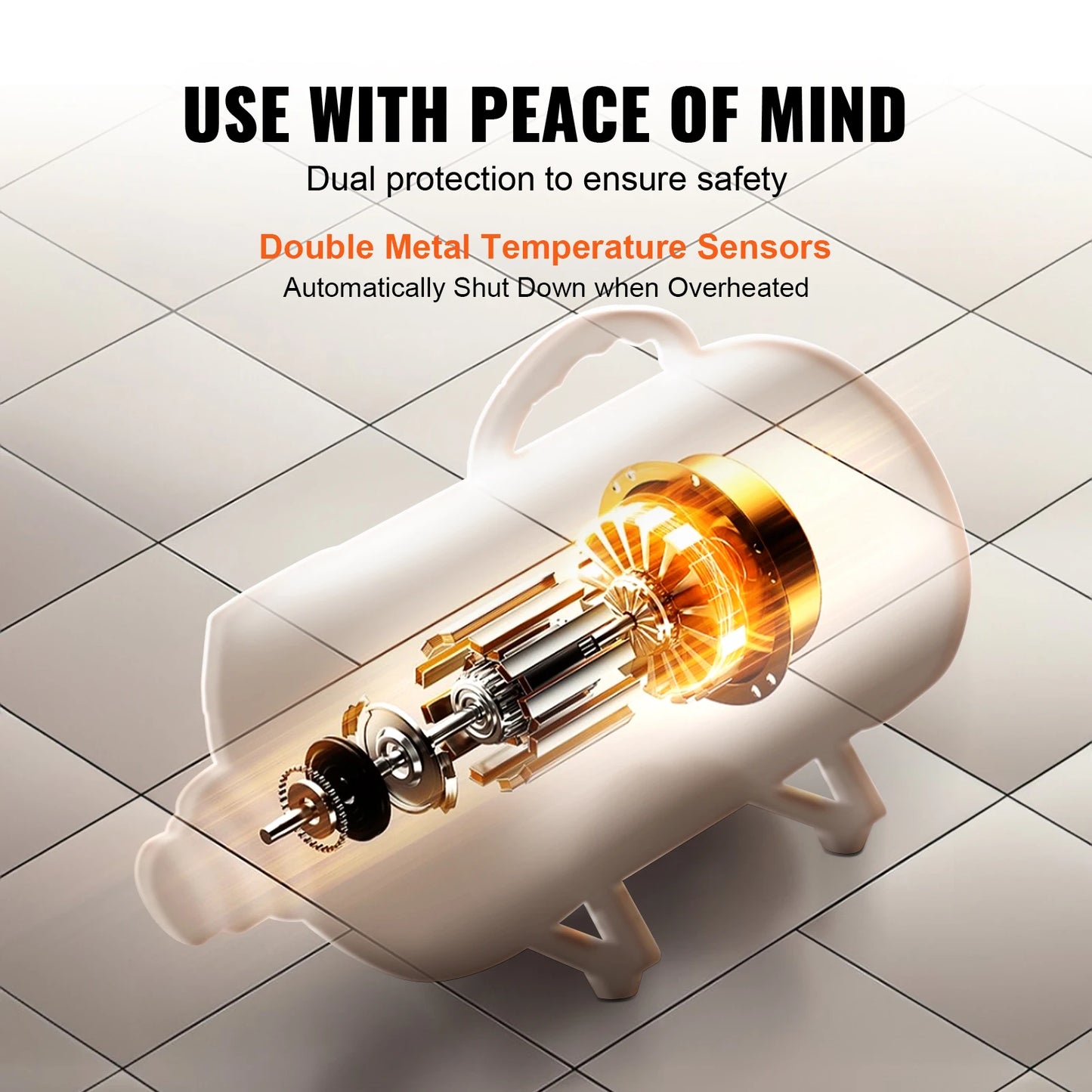 SucceBuy Dog Blow Dryer 2000W Adjustable Speed Temperature Control