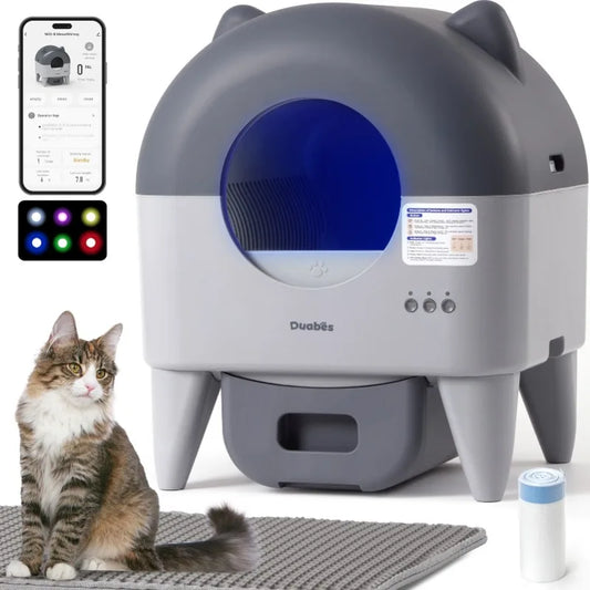 Lunapurr Automatic Self-Cleaning Cat Litter Box With App Odor Control