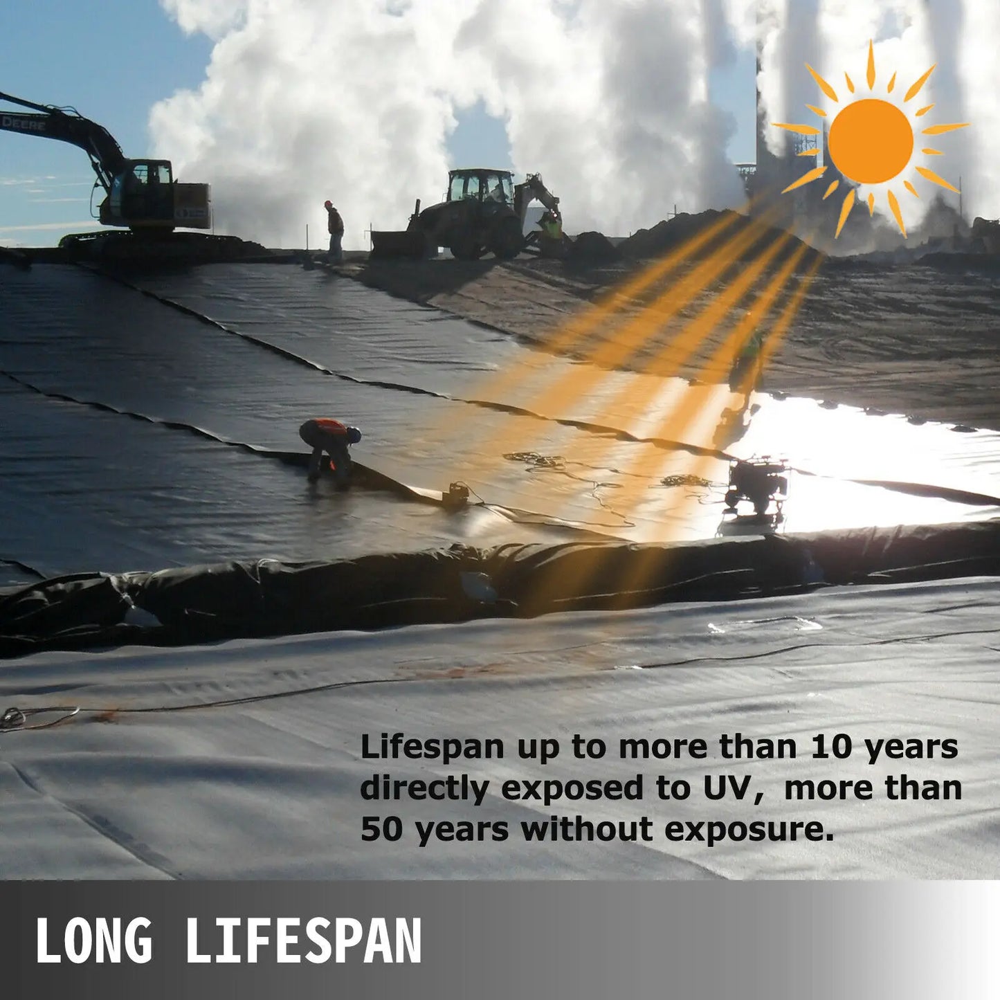 SucceBuy LLDPE Pond Liner 20 Mil For Ponds And Waterfalls