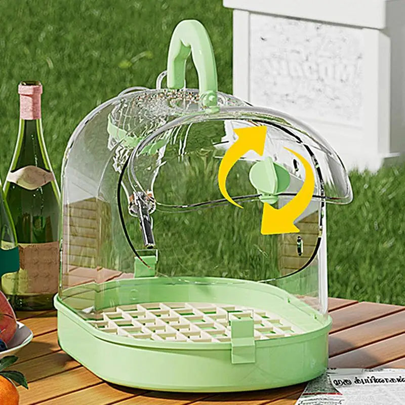 NONECN Bird Transport Cage Breathable Parrot Carrier with Escape Buckle