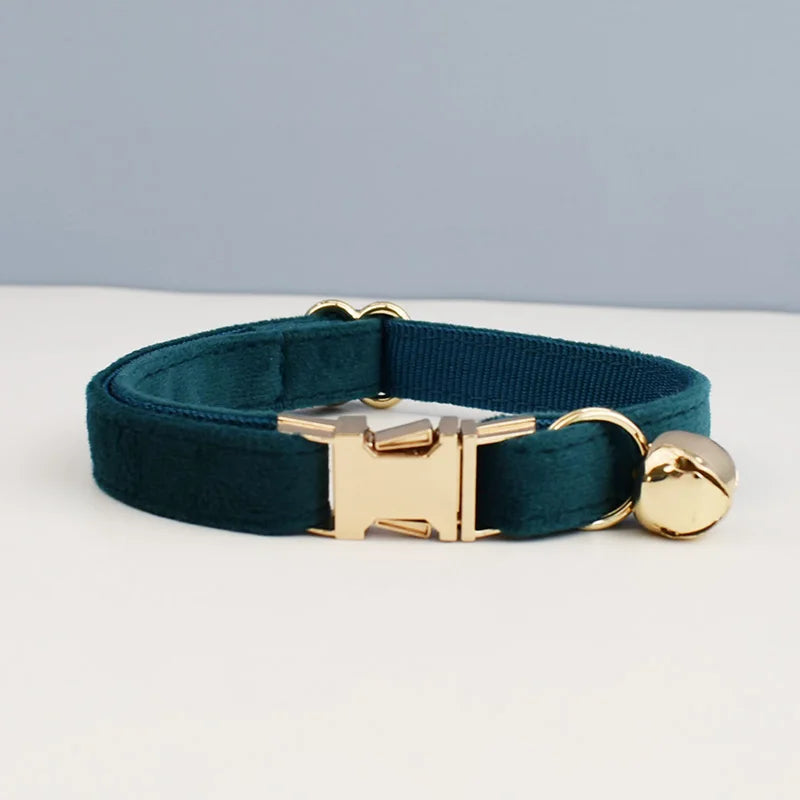 Cute Bowknot Cat Collar With Bell Engraving ID Tag Nameplate Personalization