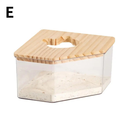 Acrylic Hamster Sand Bath Box Dual Purpose Bath Sand Basin