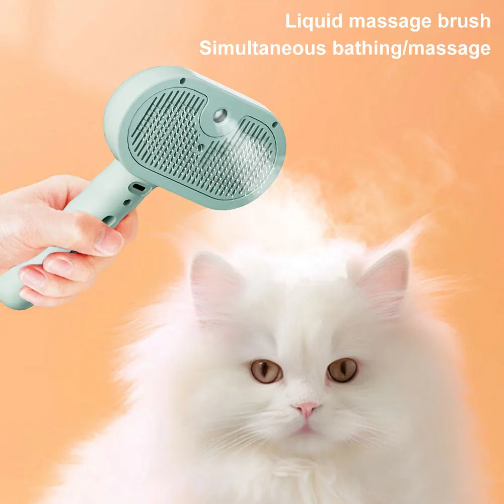 Shunmaii 3 In 1 Cat Steam Brush For Grooming And Pet Hair Cleaning For Cats Dogs