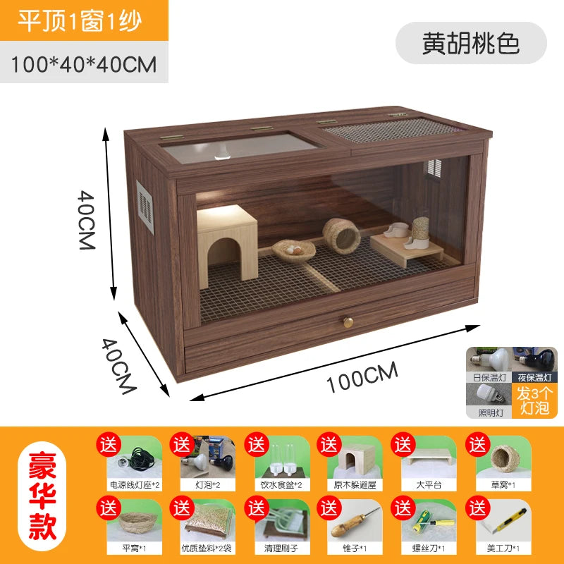 Grater Wood Breeding Box for Poultry and Small Pets