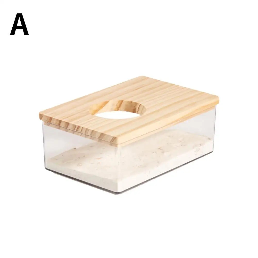 Acrylic Hamster Sand Bath Box Dual Purpose Bath Sand Basin