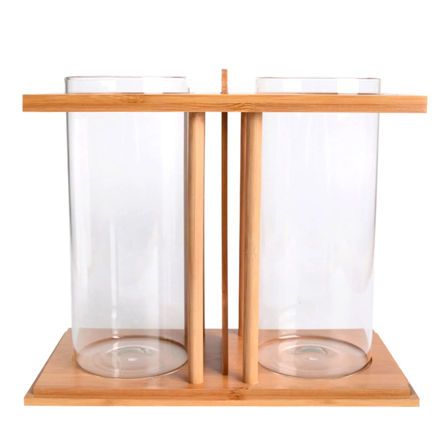 Desktop Betta Fish Tank With Dual Glass LED Lights Lids
