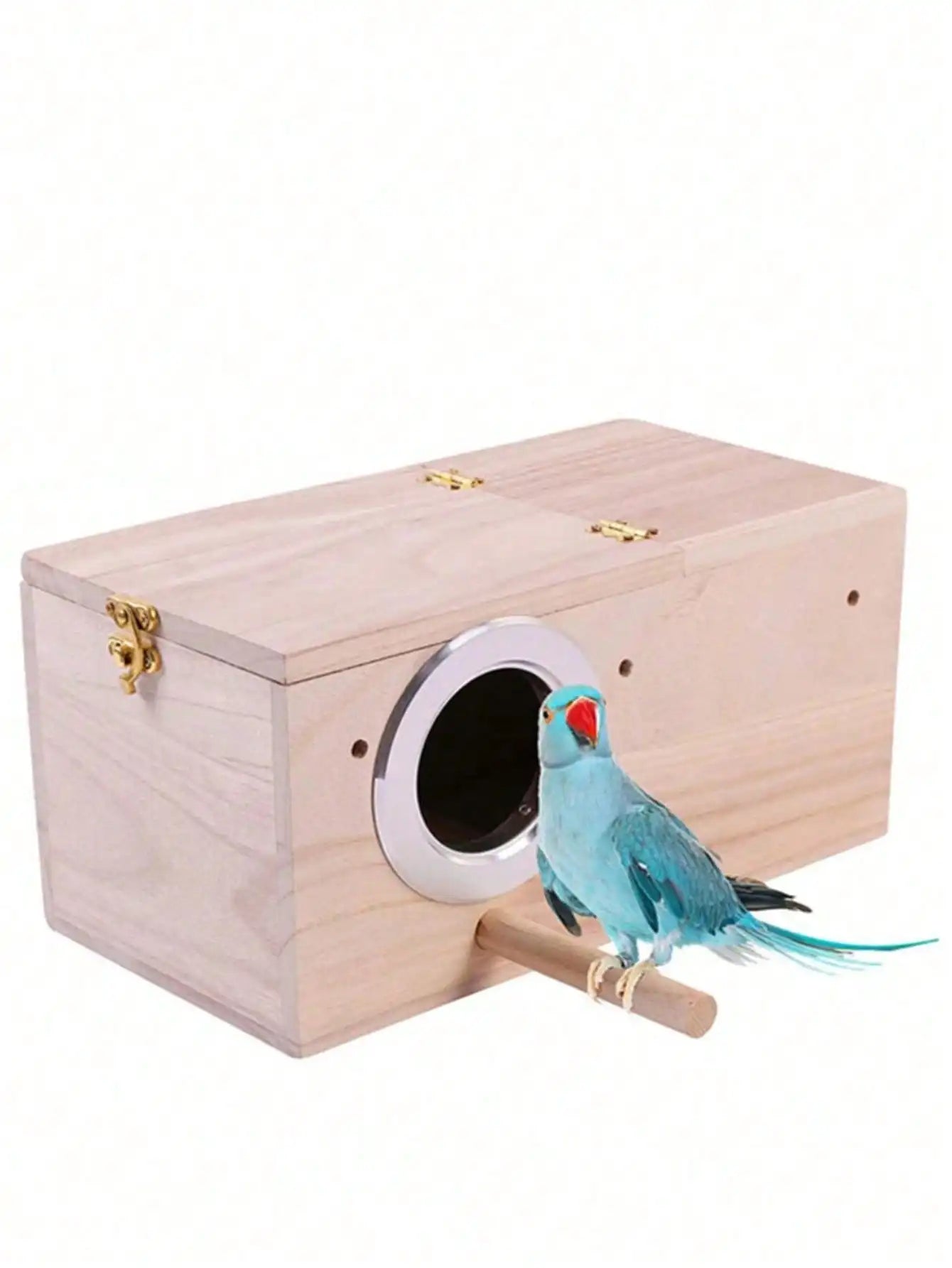 Wood Parakeet Nest Box Bird House Breeding Box For Lovebirds