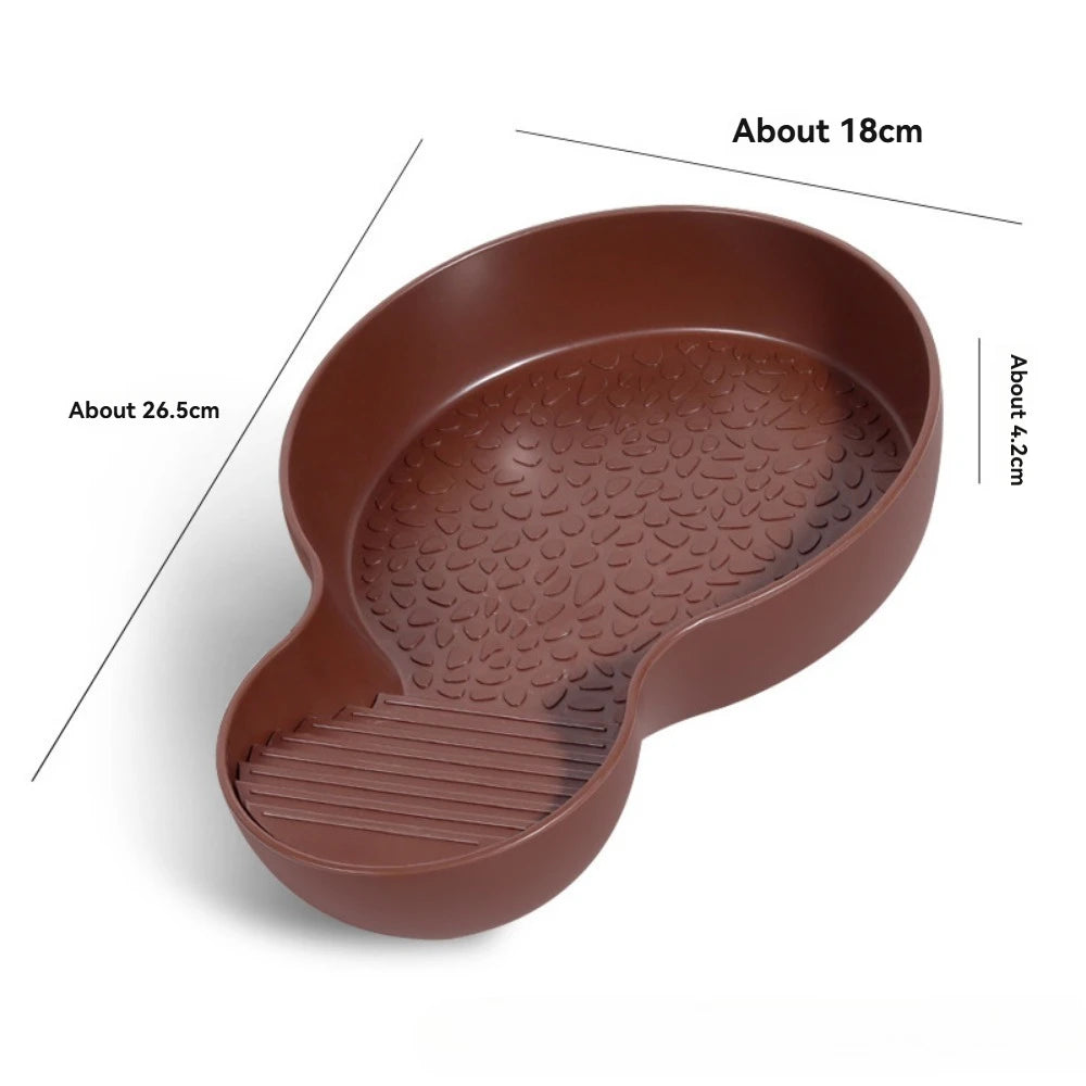 Turtle Bathing Pool Feeding Dish Reptile Water Bowl Habitat Accessory