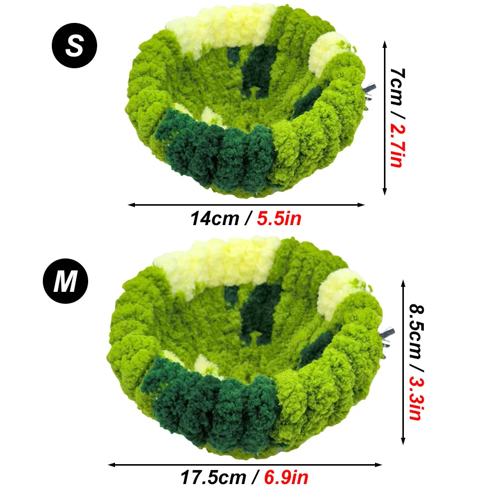 NONECN Plush Bird Nest Bed For Small Parrot Cage Accessory