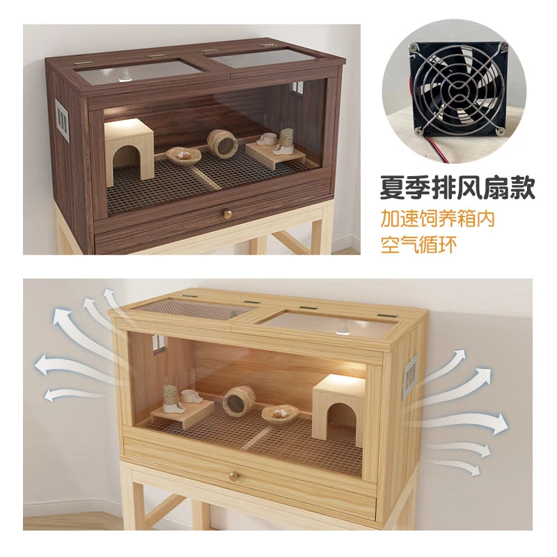 Grater Wood Breeding Box for Poultry and Small Pets