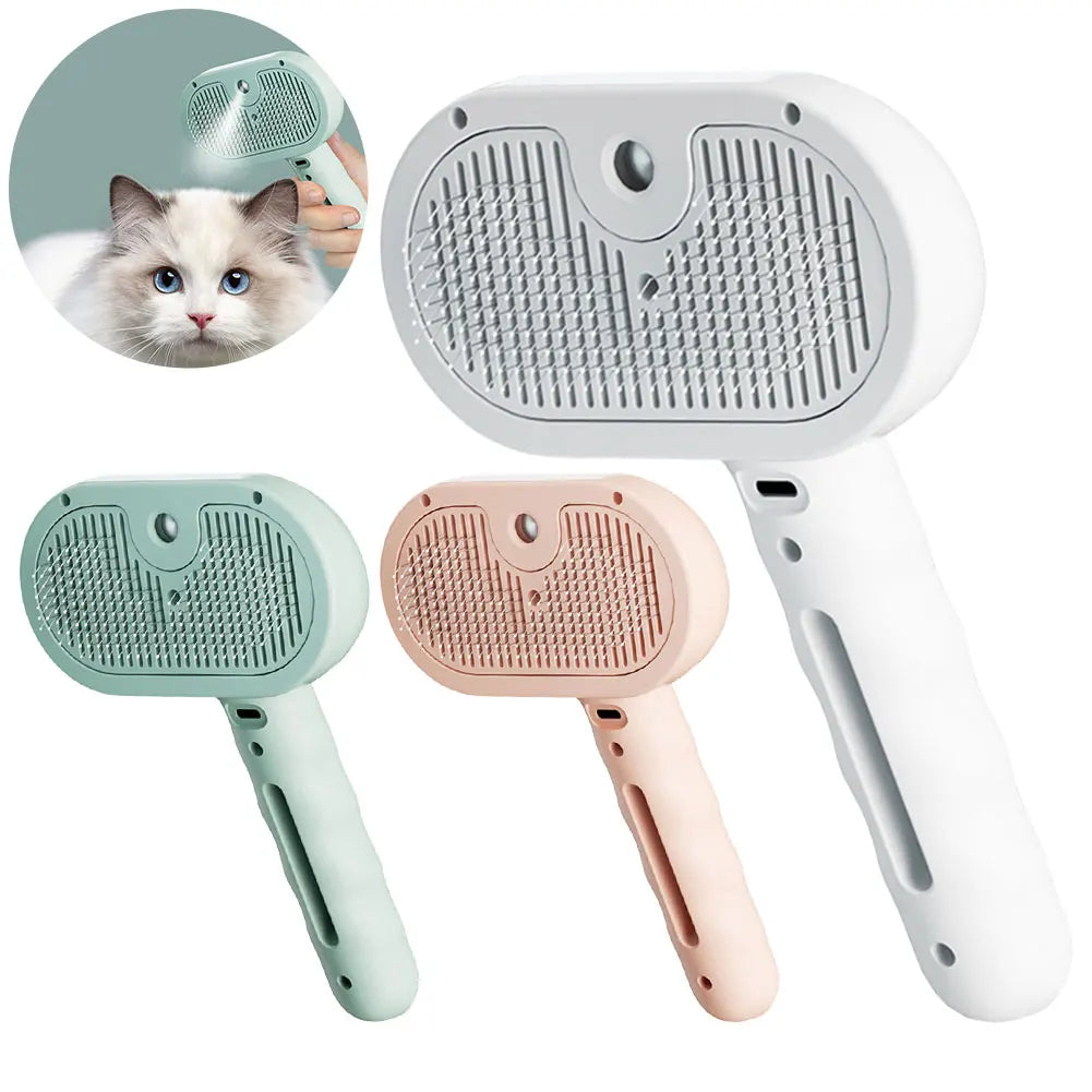 Shunmaii 3 In 1 Cat Steam Brush For Grooming And Pet Hair Cleaning For Cats Dogs