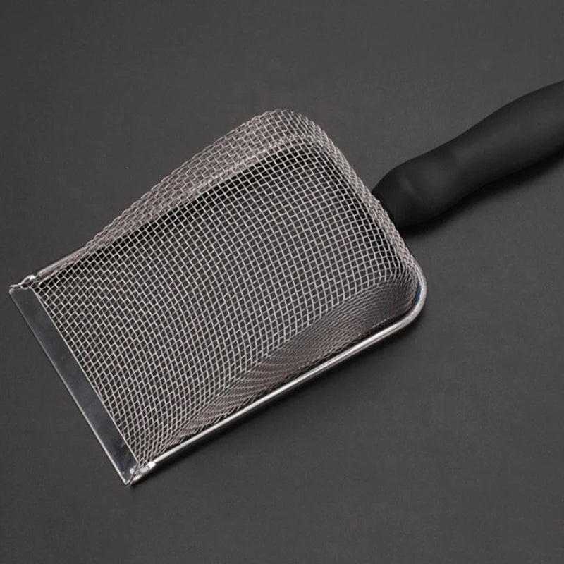 Stainless Steel Pet Feces Shovel With Mesh Screen For Terrariums