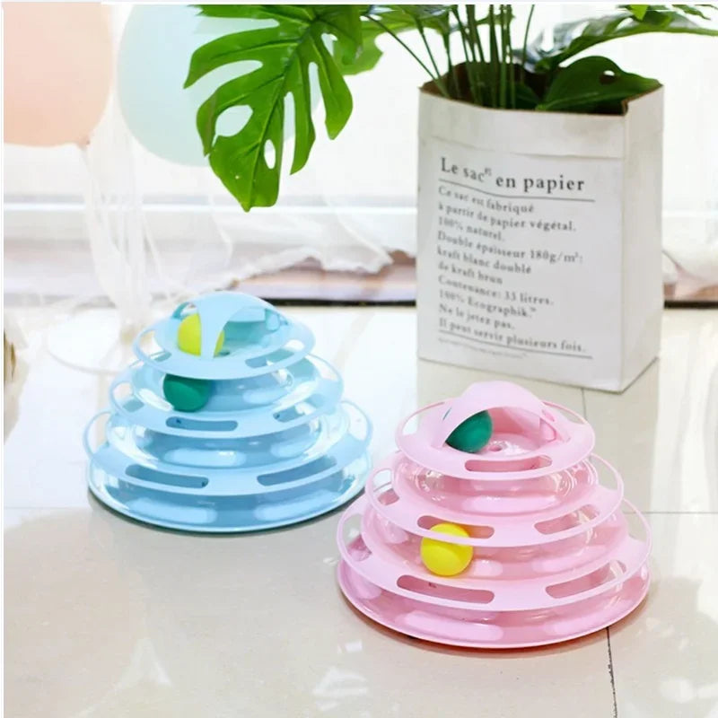 Funny Cat Toy Triple Play Disc Ball Set for PetLovers