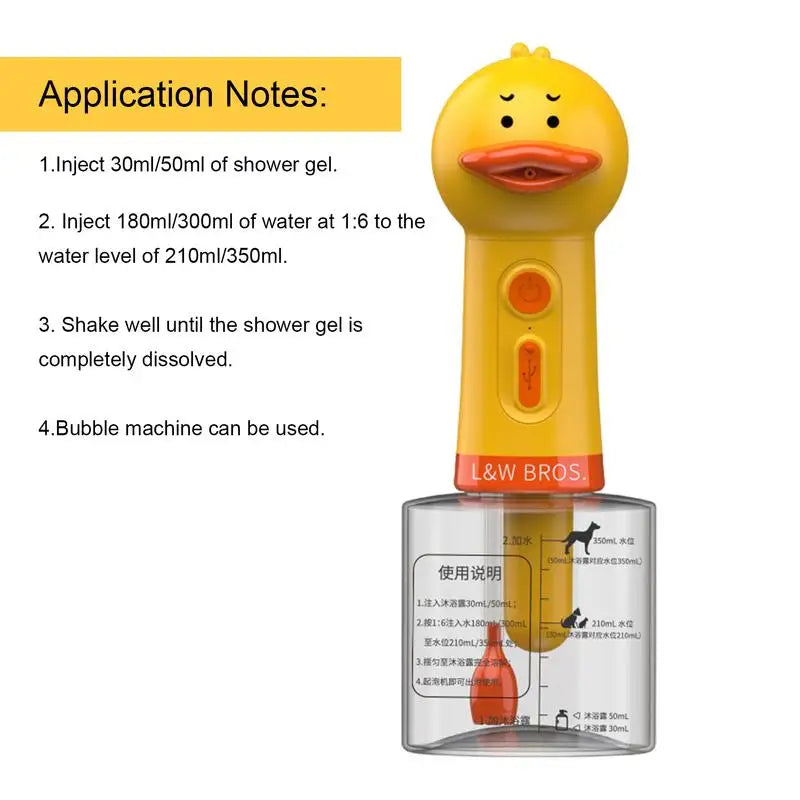 Liilaimic Automatic Type C Charging Pet Soap Dispenser Cats Dogs