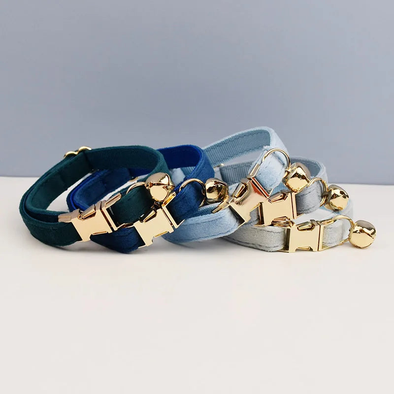 Cute Bowknot Cat Collar With Bell Engraving ID Tag Nameplate Personalization