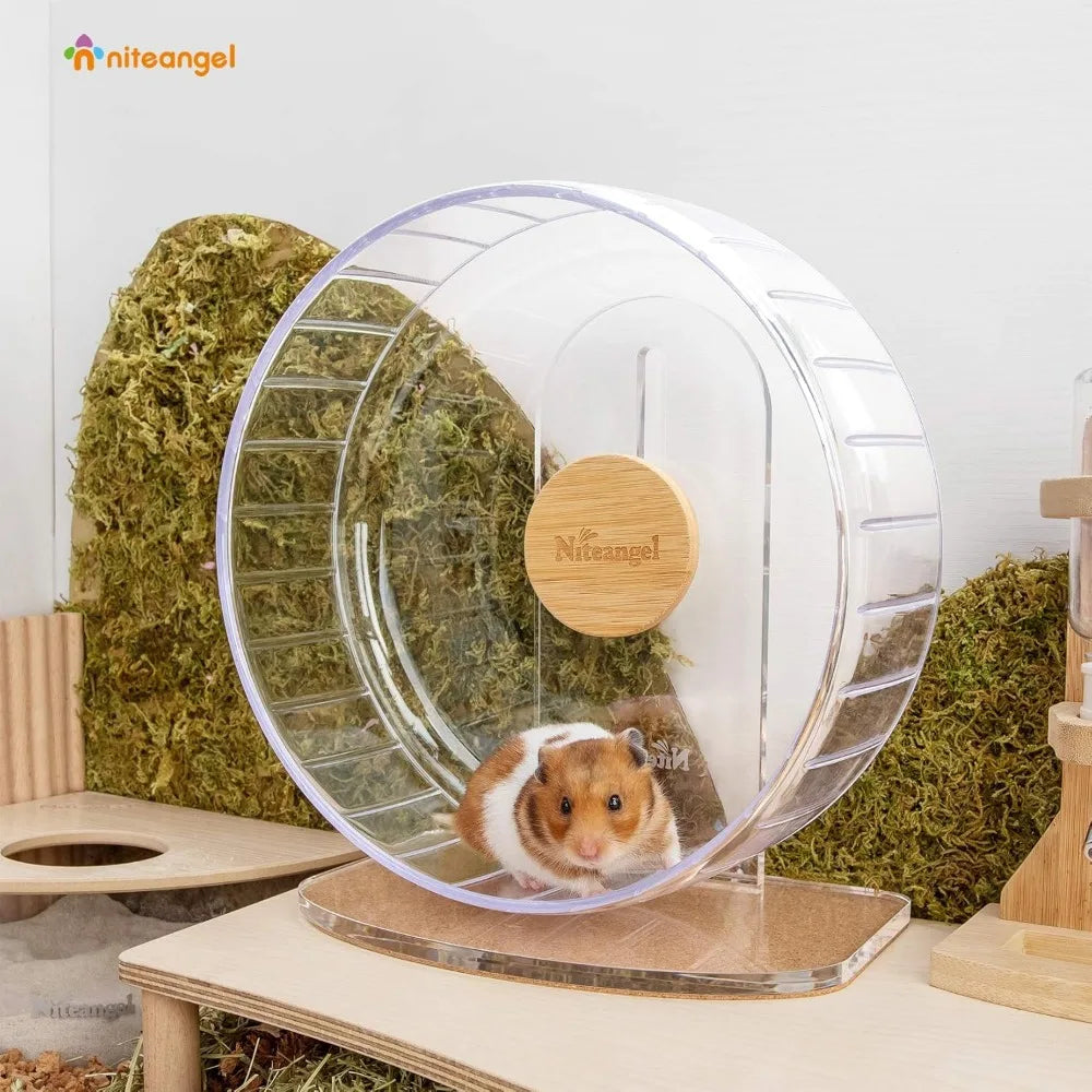 Super Silent Hamster Wheel Adjustable Quiet Running For Small Pets