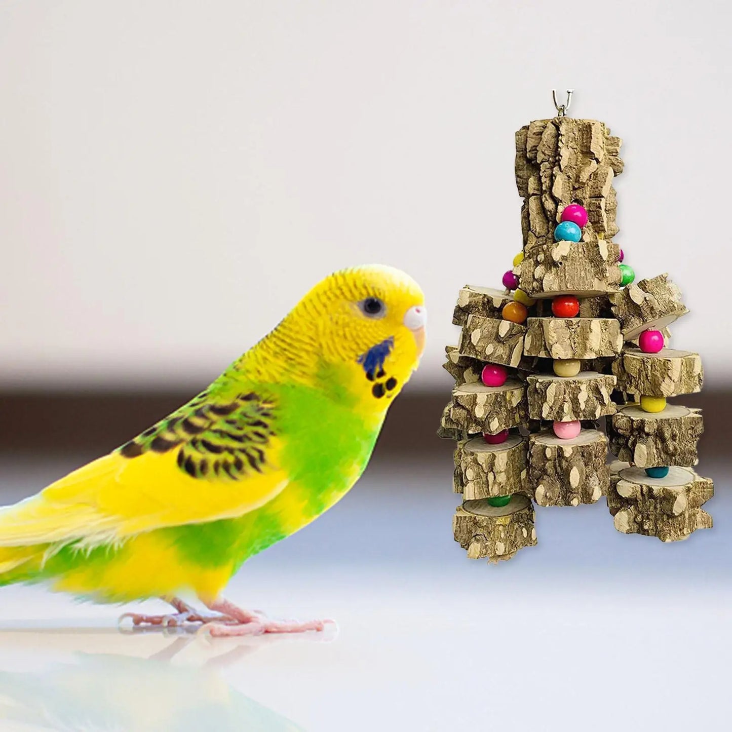Wooden Bird Climbing Toy for Cockatiels Parakeets Budgies