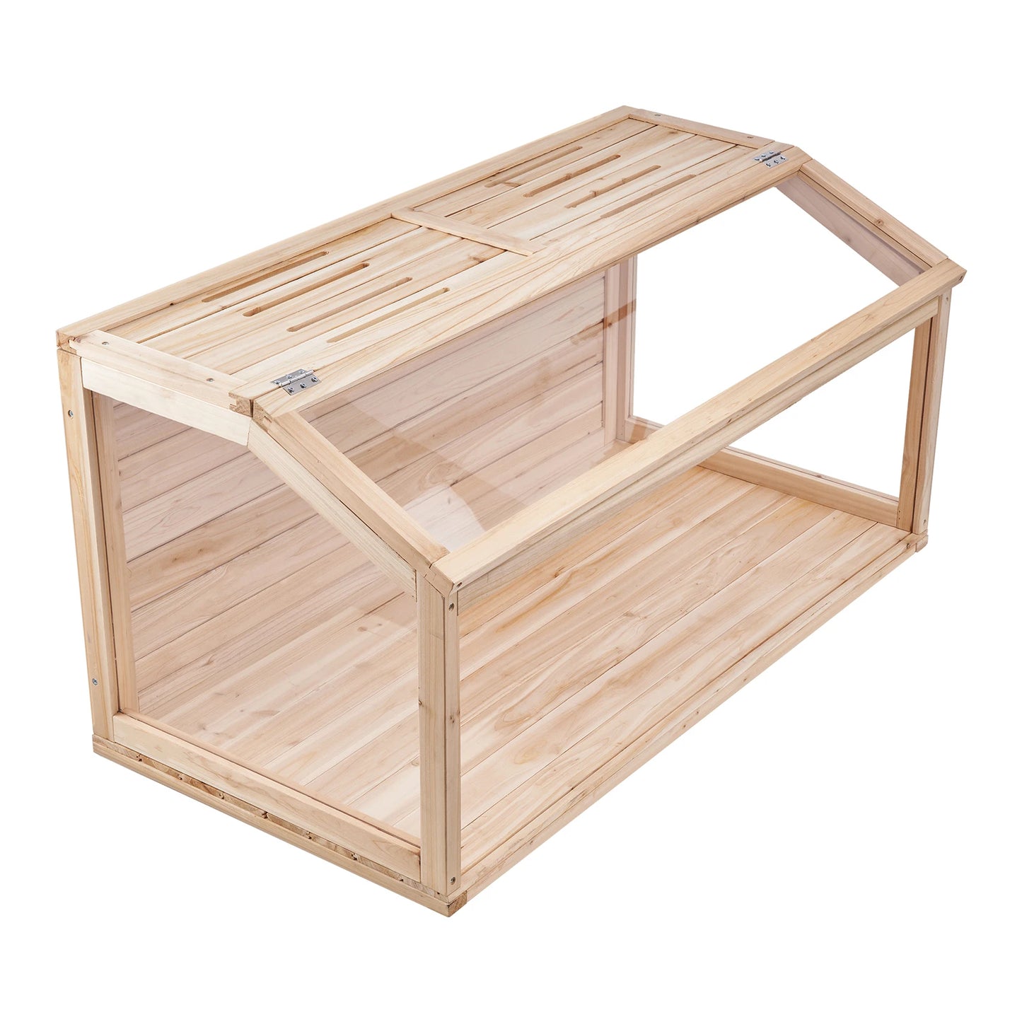 SucceBuy Wooden Hamster Habitat Cage With 270 Degree Viewing