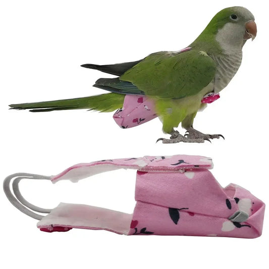 NONECN Parrot Diaper With Bowtie Flight Suit For Birds