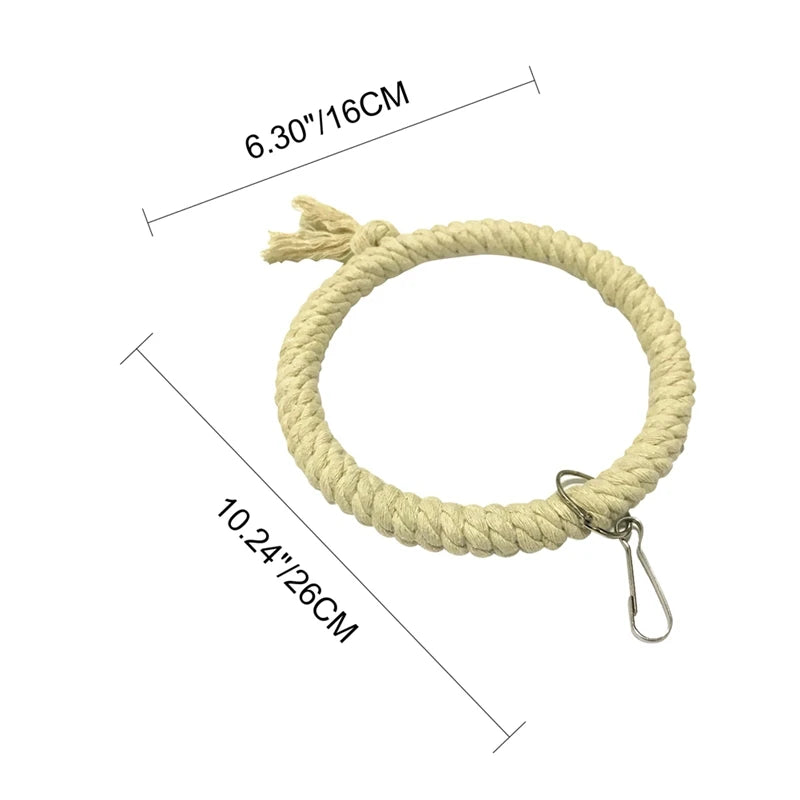 Wood Parrot Chewing Toy For Cage Hanging Swing Climb