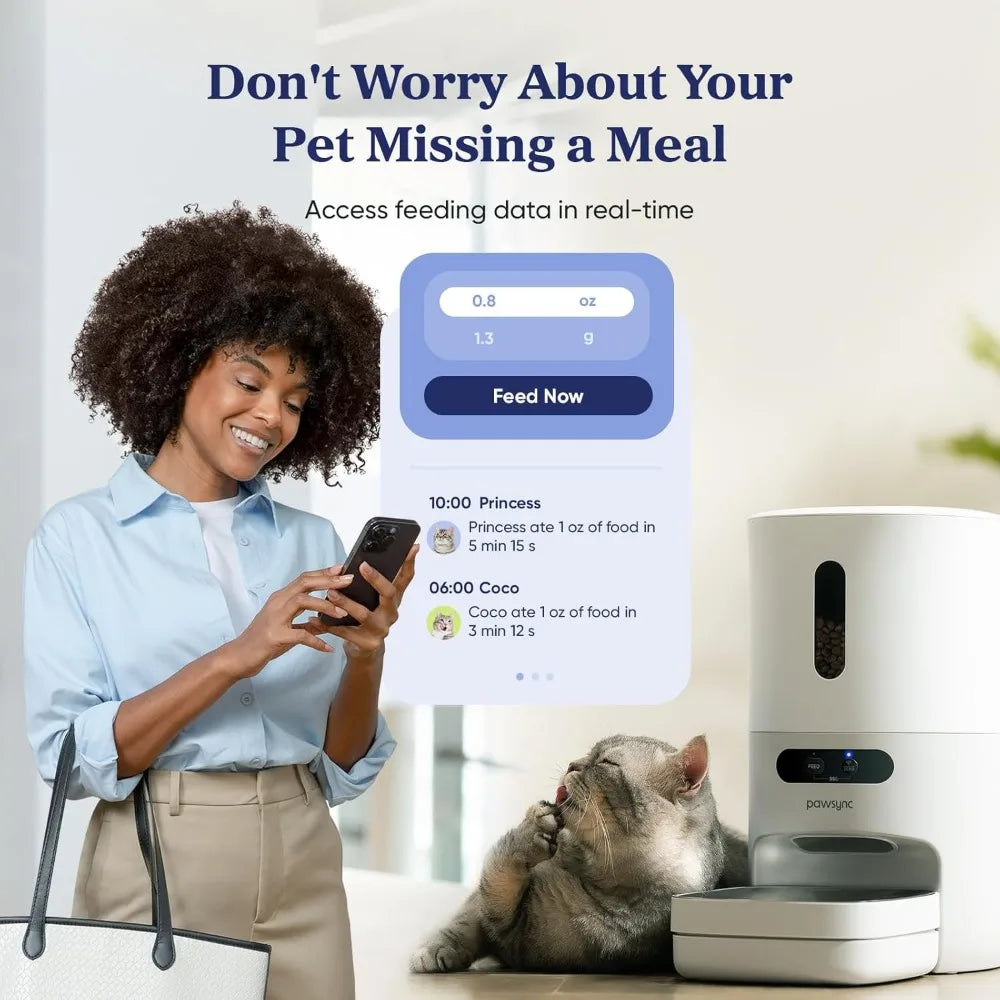 WiFi Smart Pet Feeder With Scale And App Control Remote