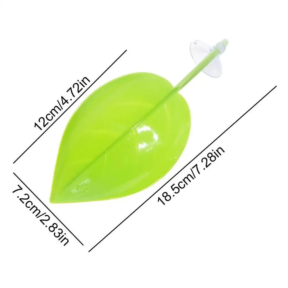 Frog Habitat Leaf Suction Cup Reptile Basking Accessory