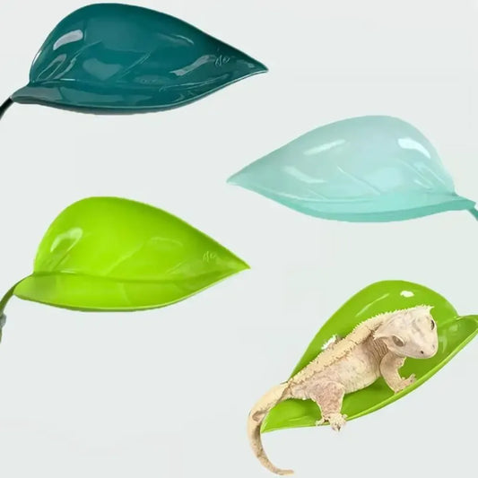 Frog Habitat Leaf Suction Cup Reptile Basking Accessory