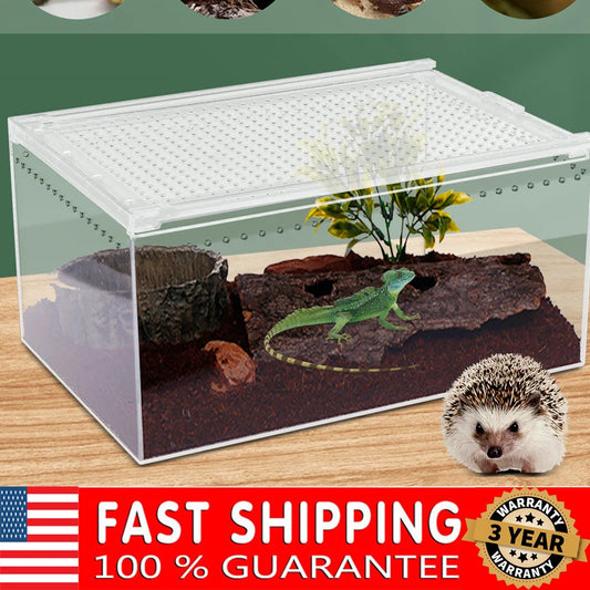 Magnetic Acrylic Reptile Enclosure Breeding Box Terrarium