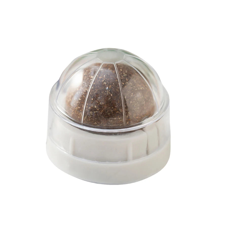 Spinning Catnip Mint Ball Cat Toy For Hairball Control