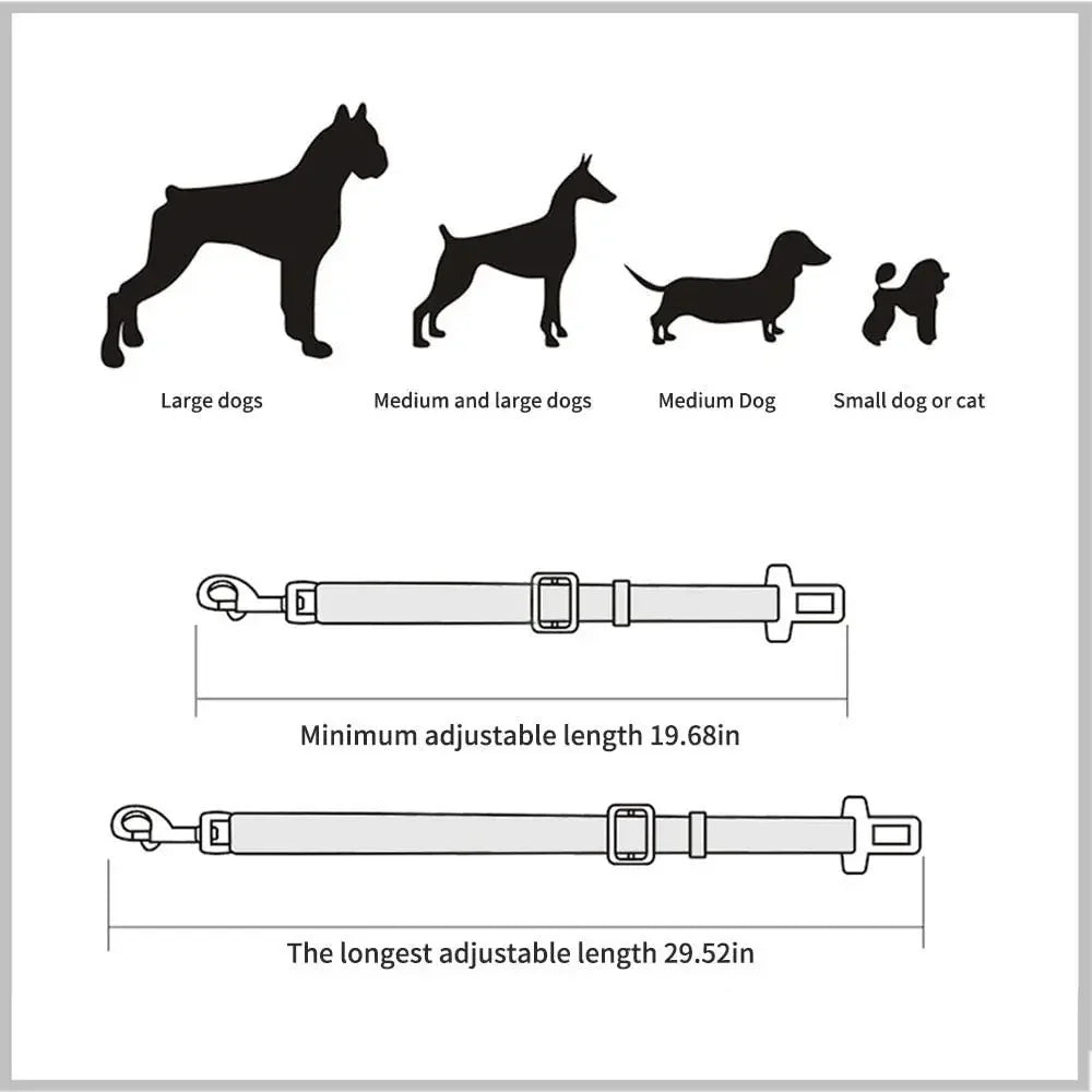 YOUSECN Adjustable Pet Car Seat Belt Harness Dogs And Cats