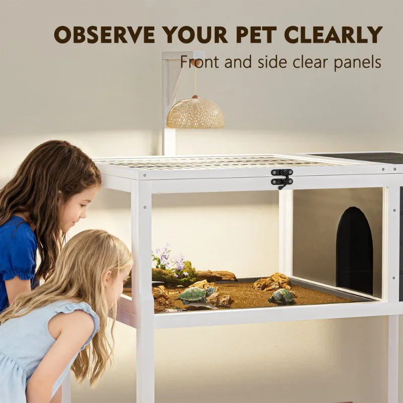 Multi Functional Reptile Habitat Turtle House Indoor Outdoor Clean