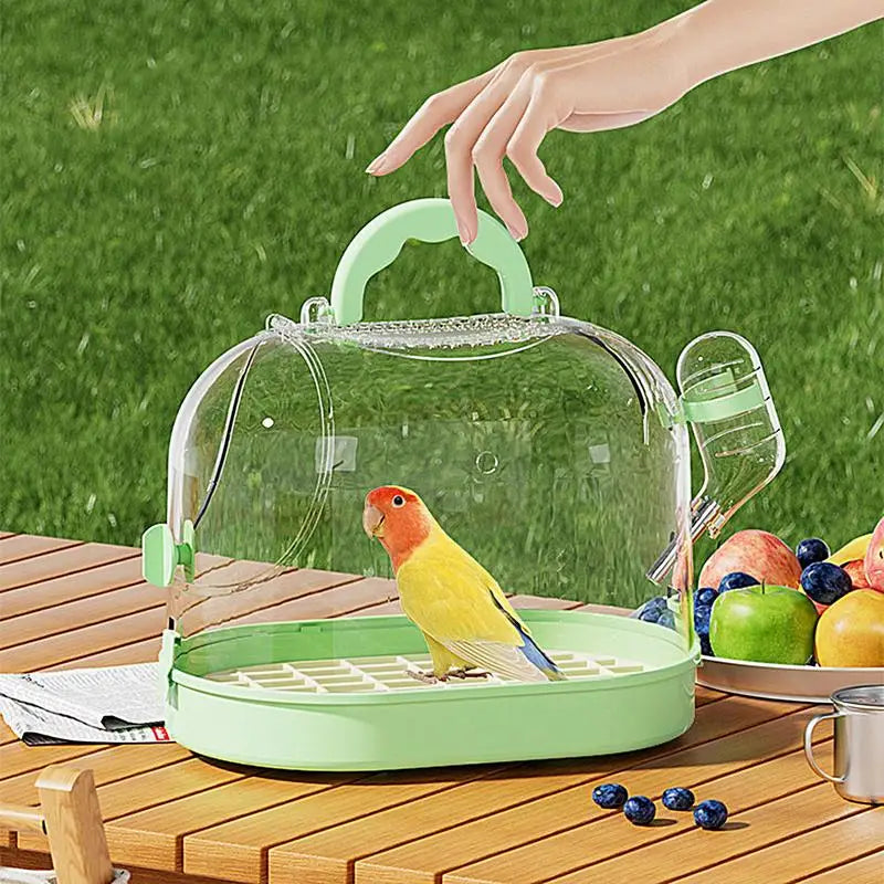 NONECN Bird Transport Cage Breathable Parrot Carrier with Escape Buckle