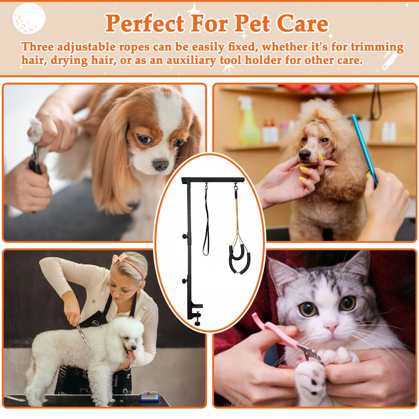 Dog Grooming Arm Adjustable Haunch Holder For Dogs And Cats