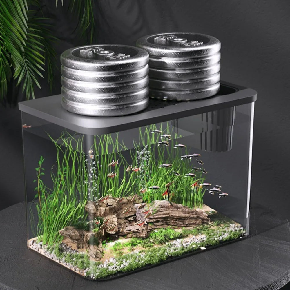 Pet ABS Fish Tank With Lid Transparent Hydroponic Tank