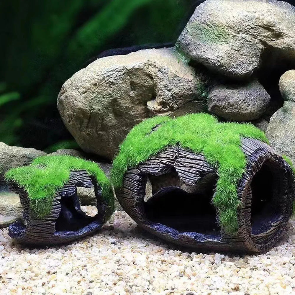 Aquarium Barrel Decoration Resin Shelter For Fish And Shrimp