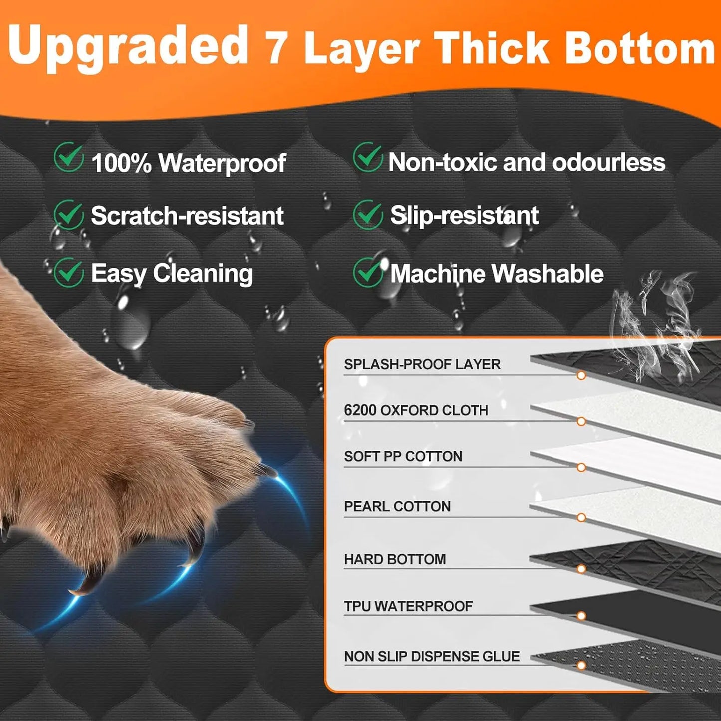 Wedyvko Back Seat Extender Hammock for Dogs Car Seat Cover
