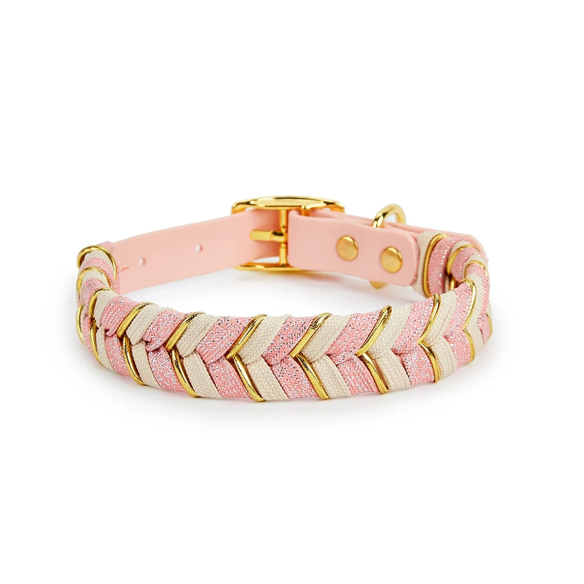 NONECN Dog Fashion Collar Handmade Striped Design For All Dogs