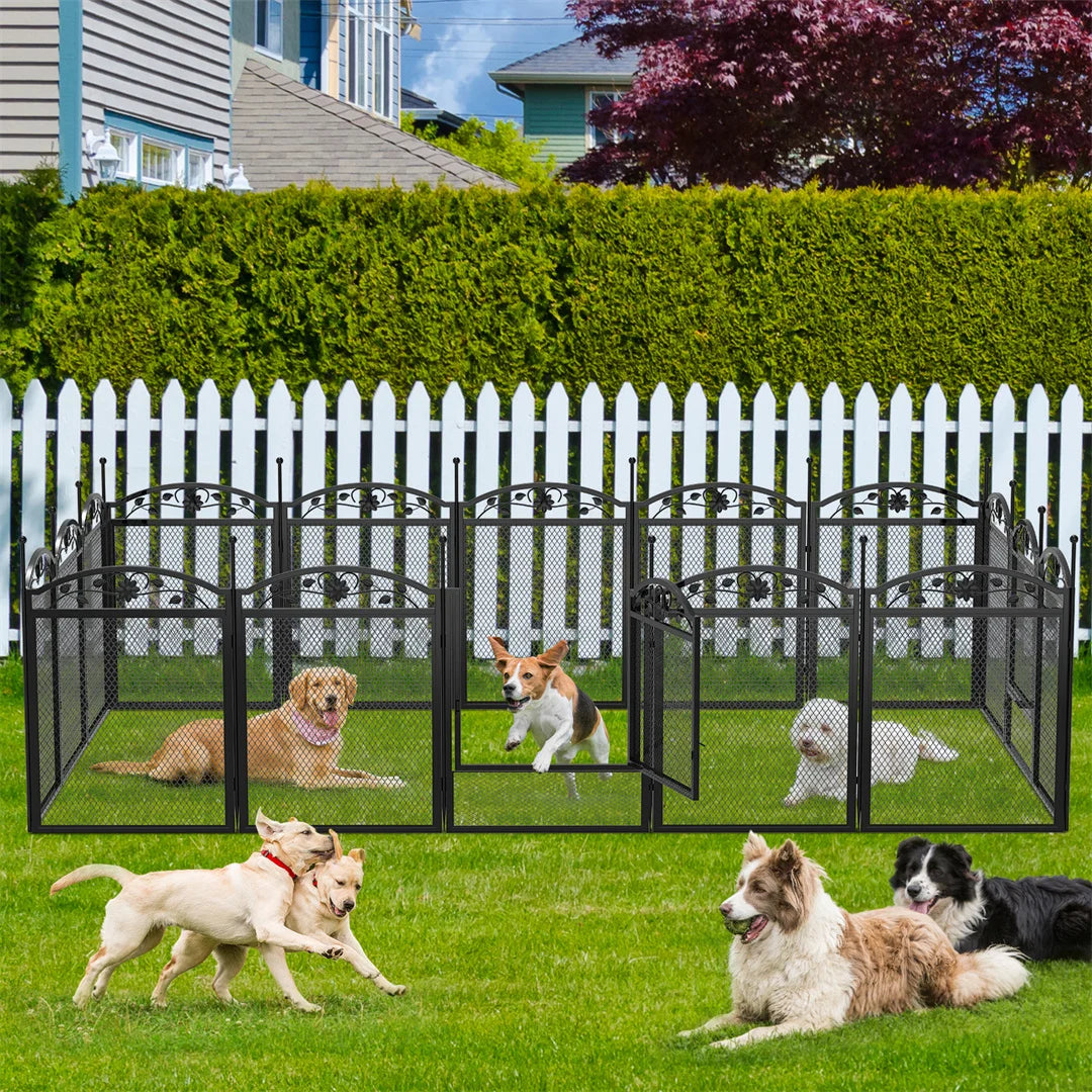 BINGOPAW Heavy Duty Dog Playpen With Waterproof Whelping Pad