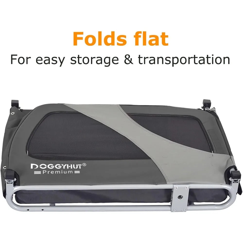 Pet Bike Trailer For Dogs Up To 100 Lbs With Durable Carrier