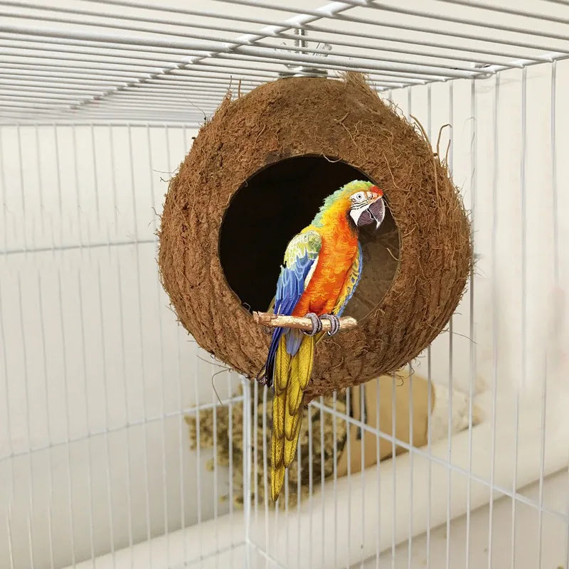 Wood Parrot Chewing Toy For Cage Hanging Swing Climb